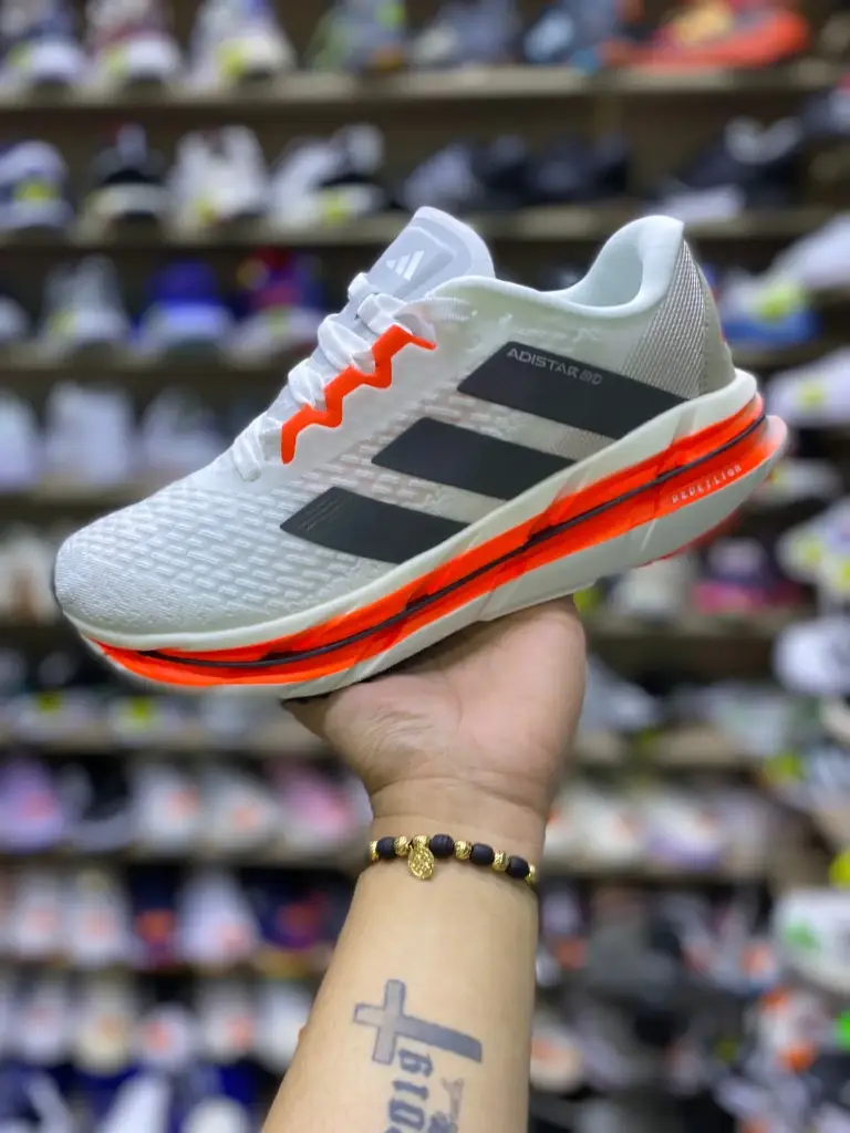 Adidas Running Adistar 4 Blanca Naranja