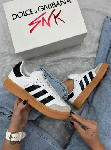 Adidas Samba Plataforma Blanca Negra