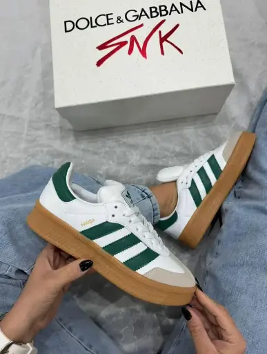 Adidas Plataforma Blanco y Verde​