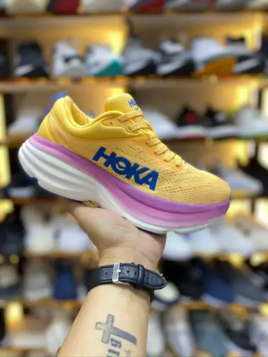 Hoka Clifton Amarillo Rosado