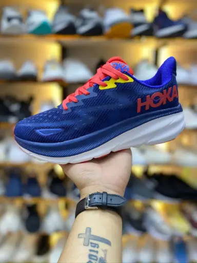 Hoka Clifton Azul Rojo