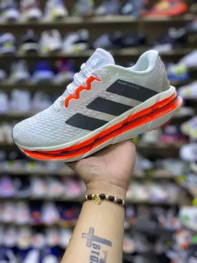 Adidas Running Adistar 4 Blanca Naranja